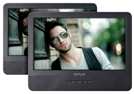 Kopfstützen DVD Player für das Auto mit zwei 9 Displays, ODYS Seal 9  (B-Ware)